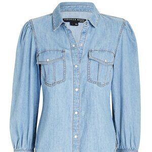 Veronica Beard Women's Raelyn Denim Chambray Shirt, Size L
